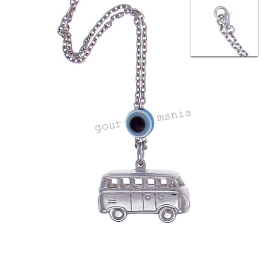  Ασημένιο βαν τρισδιάστατο Volkswagen. f5030